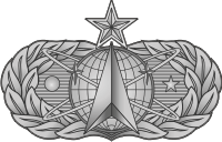 AF Space and Missile Badge (Silver) Decal